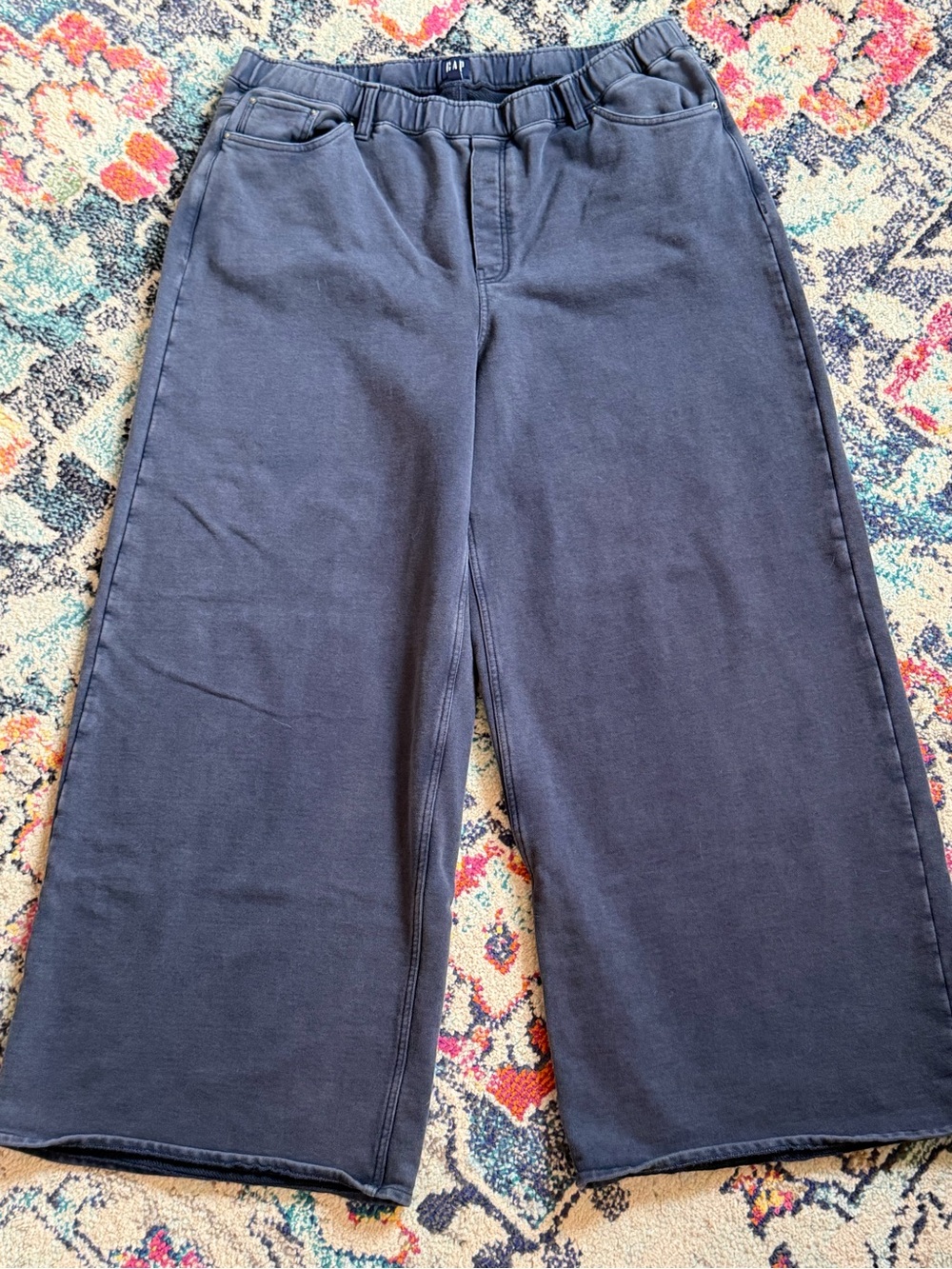 Gap Women’s Easy Baggy Navy Wide-Leg Sweatpants Jeans